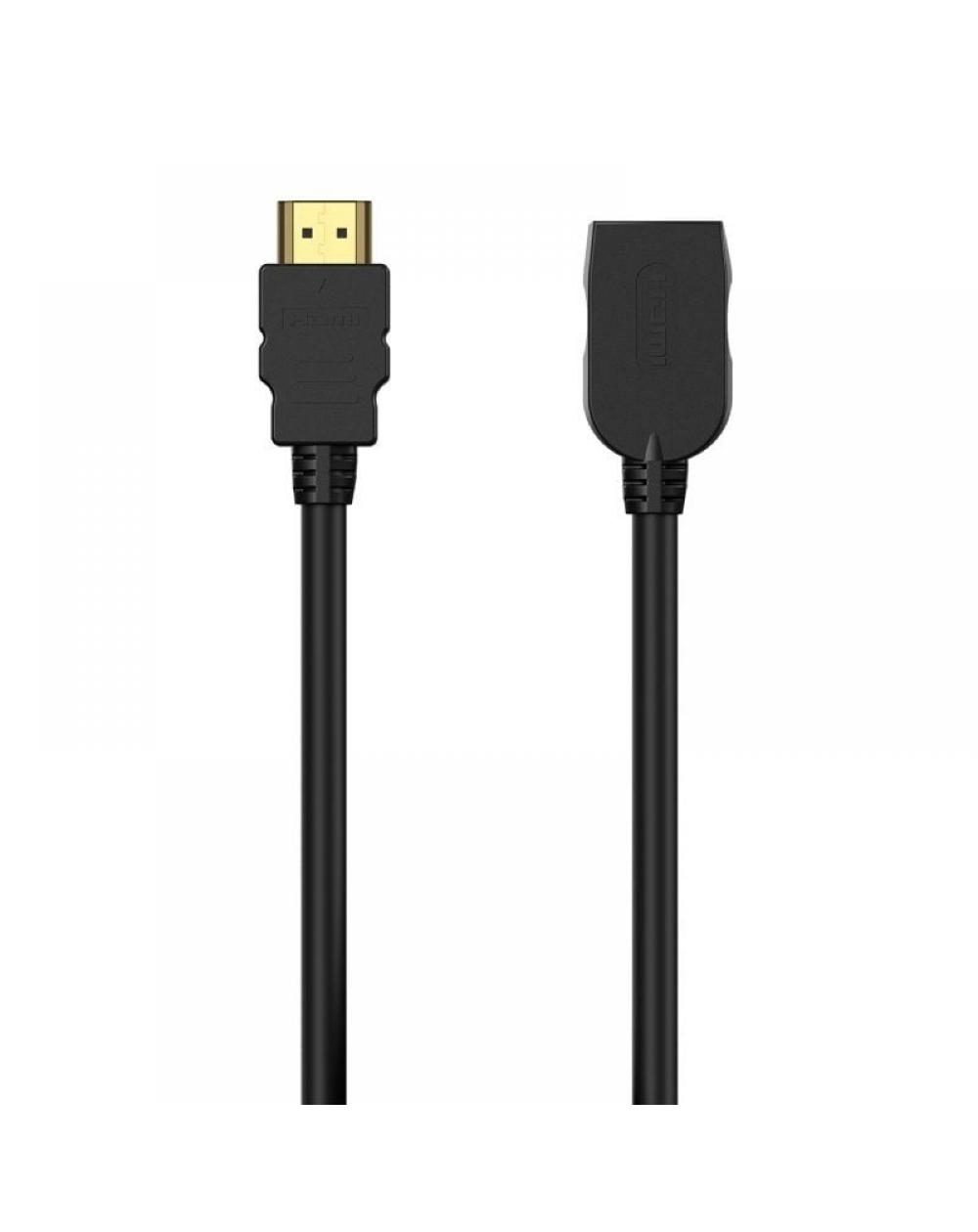 Cable Alargador HDMI Aisens A120-0544/ HDMI Macho - HDMI Hembra/ 1m/ Negro