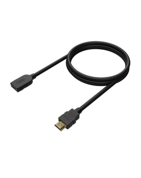 Cable Alargador HDMI Aisens A120-0544/ HDMI Macho - HDMI Hembra/ 1m/ Negro