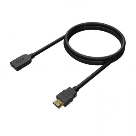 Cable Alargador HDMI Aisens A120-0544/ HDMI Macho - HDMI Hembra/ 1m/ Negro