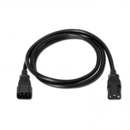 Cable Alargador de Alimentación CPU Aisens A132-0171/ IEC C13 Hembra - IEC C14 Macho/ 1.5m/ Negro