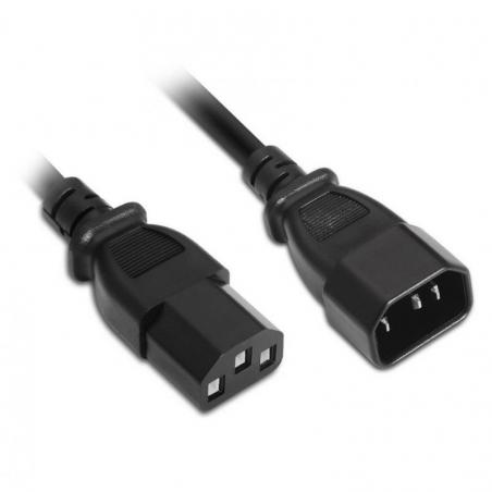 Cable Alargador de Alimentación CPU Aisens A132-0171/ IEC C13 Hembra - IEC C14 Macho/ 1.5m/ Negro