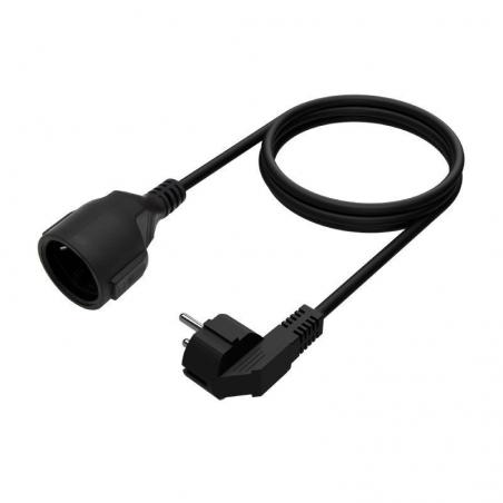 Cable Alargador de Alimentación Aisens A132-0603/ CEE7 Macho - CEE7 Hembra/ 10m/ Negro