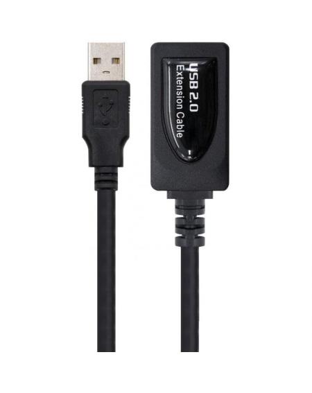 Cable Alargador USB 2.0 Nanocable 10.01.0213/ USB Macho - USB Hembra/ 15m/ Negro