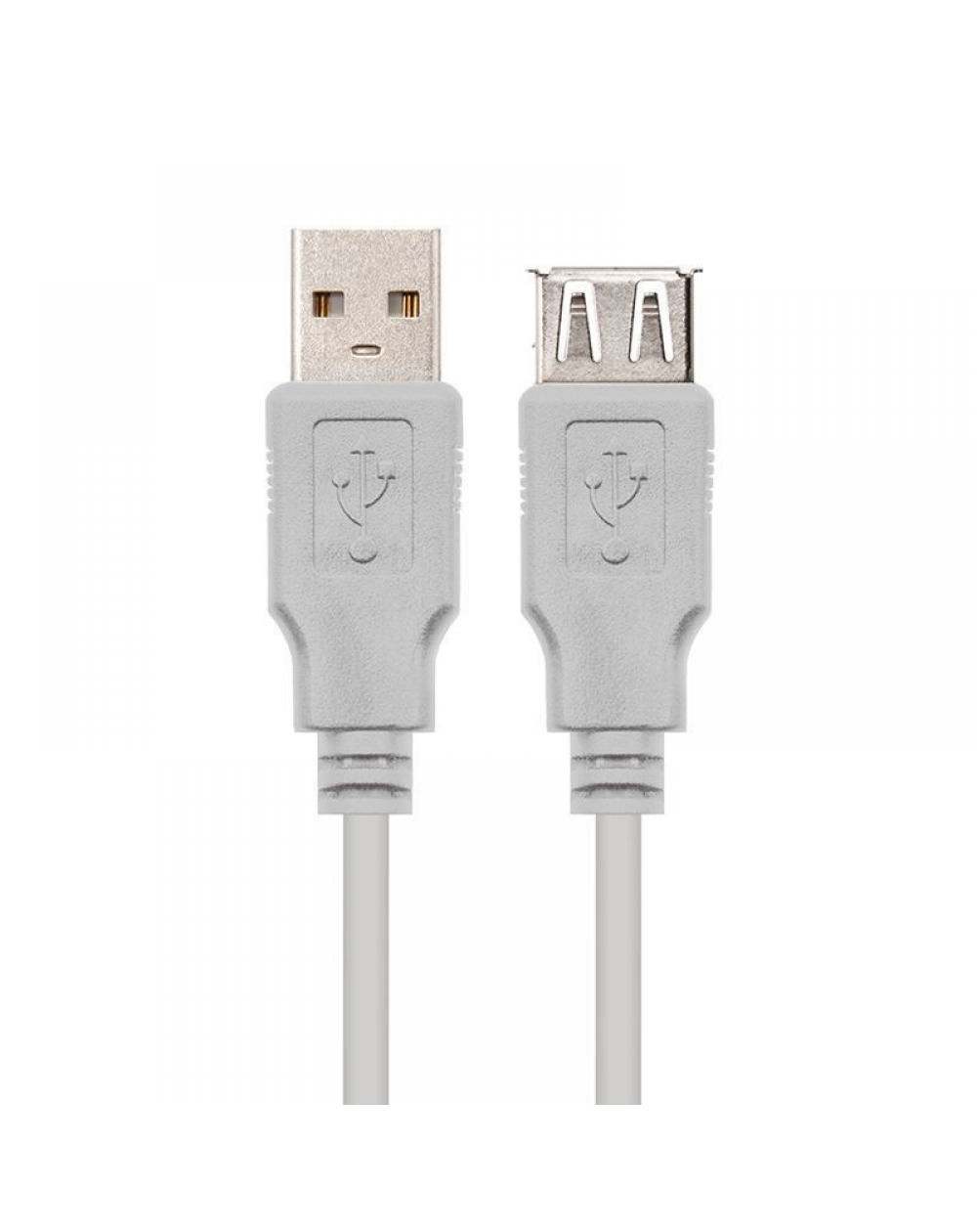 Cable Alargador USB 2.0 Nanocable 10.01.203/ USB Macho - USB Hembra/ 1.8m/ Beige