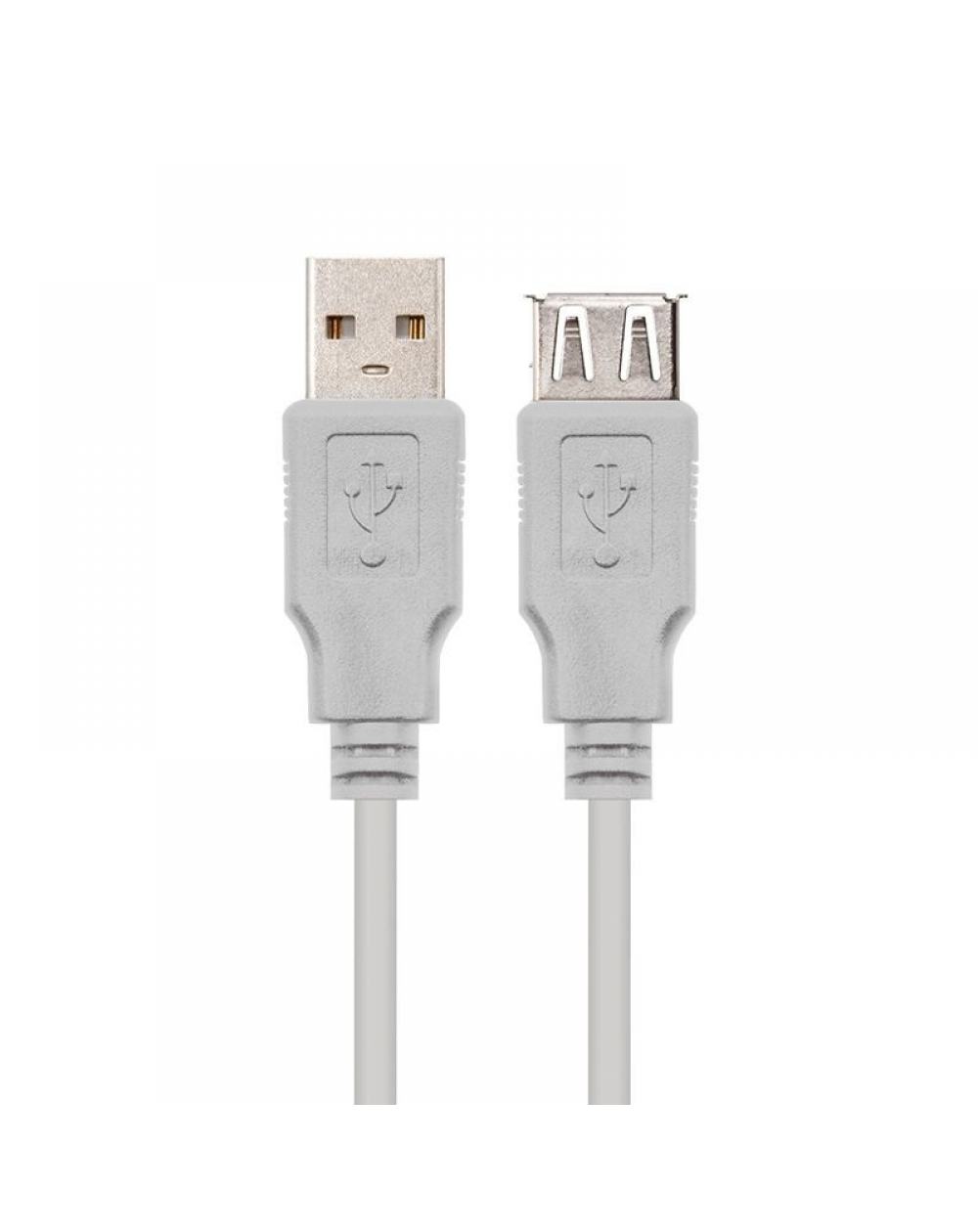 Cable Alargador USB 2.0 Nanocable 10.01.0204/ USB Macho - USB Hembra/ 3m/ Beige