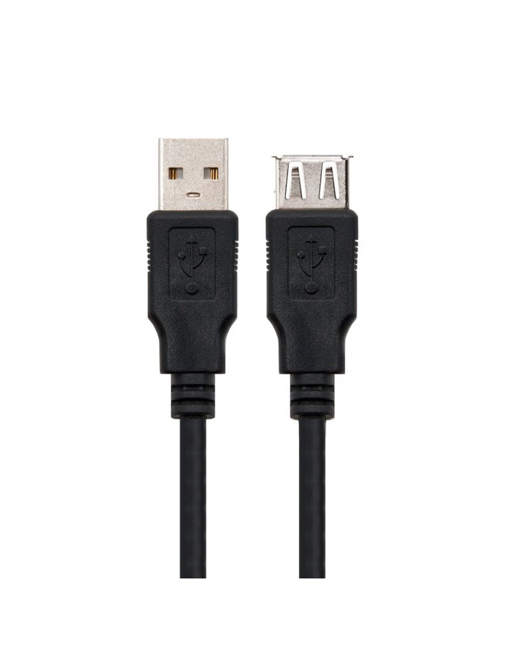 Cable Alargador USB Nanocable 10.01.0204-BK/ USB Macho - USB Hembra/ 3m/ Negro