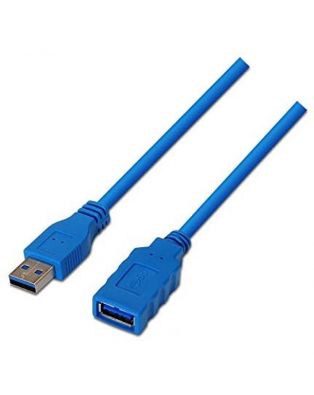 Cable Alargador USB 3.0 Nanocable 10.01.0901/ USB Macho - USB Hembra/ 1m/ Azul