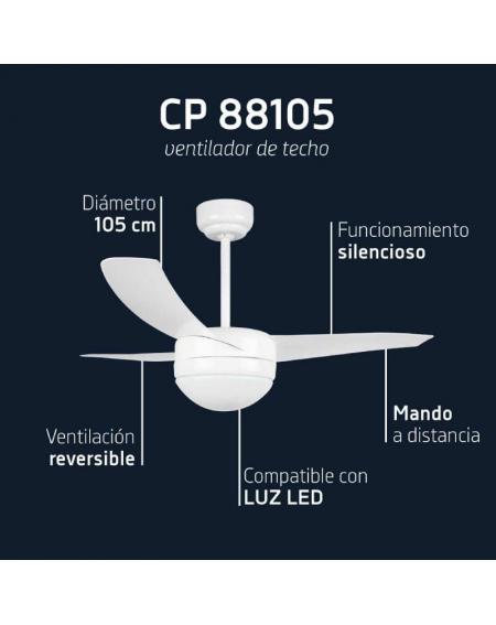 Ventilador de Techo Orbegozo CP 88105/ 60W/ 3 Aspas 105cm/ 3 velocidades