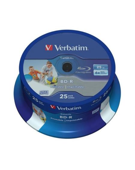 Blue-Ray BD-R Verbatim 43811 Imprimible 6X/ Tarrina-25uds