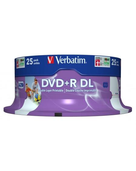 DVD+R Doble Capa Verbatim 8X/ Tarrina-25uds