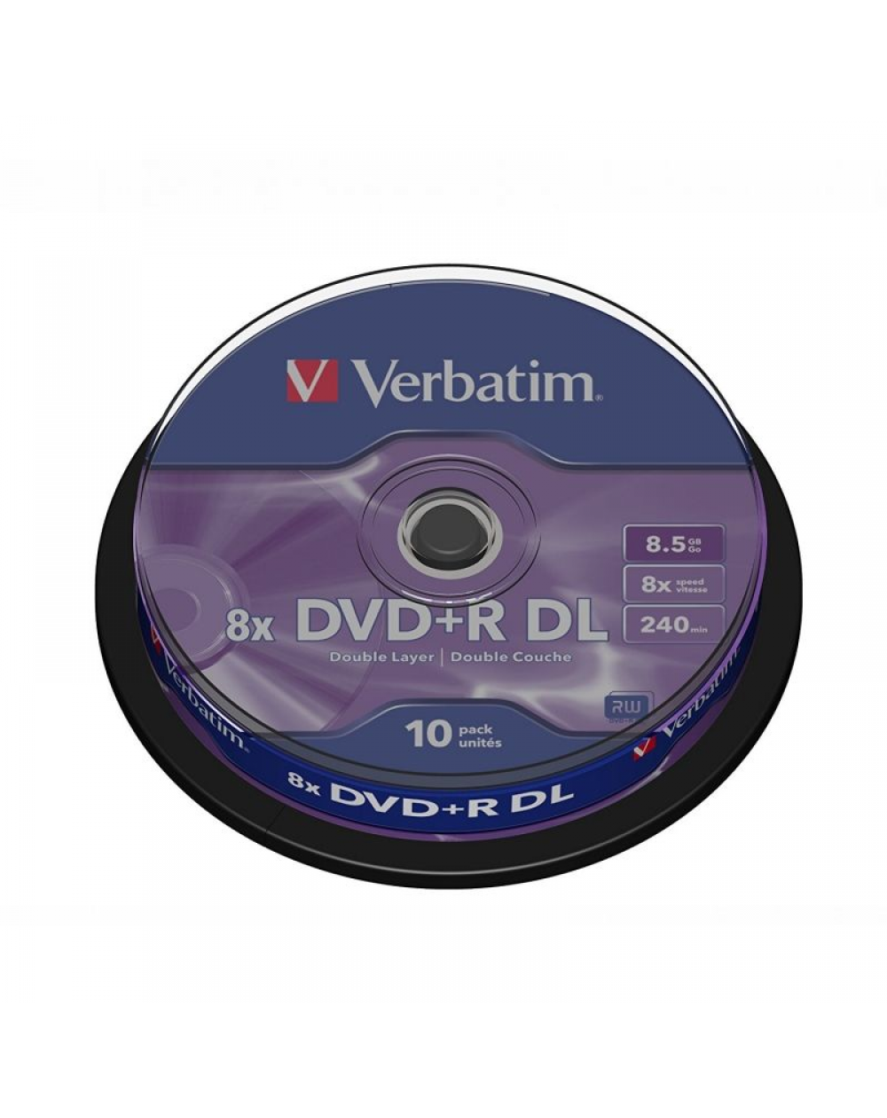 DVD+R Doble Capa Verbatim Advanced AZO 8X/ Tarrina-10uds