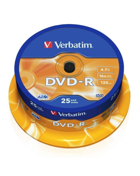DVD-R Verbatim Advanced AZO 16X/ Tarrina-25uds
