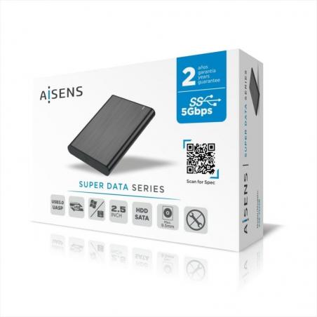 Caja Externa para Disco Duro de 2.5' Aisens ASE-2525B/ USB 3.1/ Sin tornillos - Imagen 5