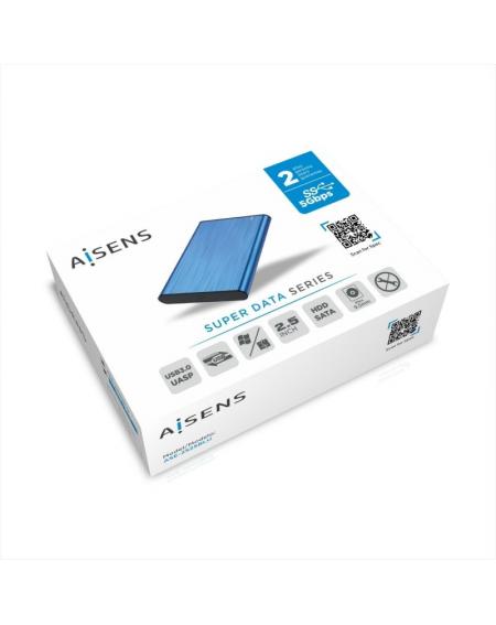 Caja Externa para Disco Duro de 2.5' Aisens ASE-2525BLU/ USB 3.1/ Sin tornillos - Imagen 4