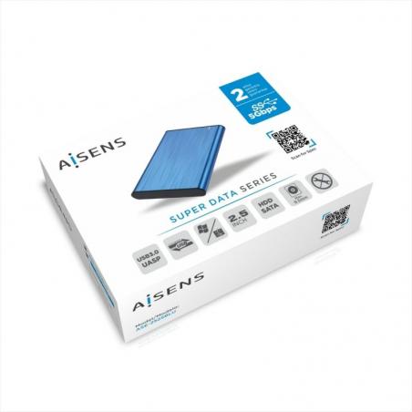 Caja Externa para Disco Duro de 2.5' Aisens ASE-2525BLU/ USB 3.1/ Sin tornillos - Imagen 4