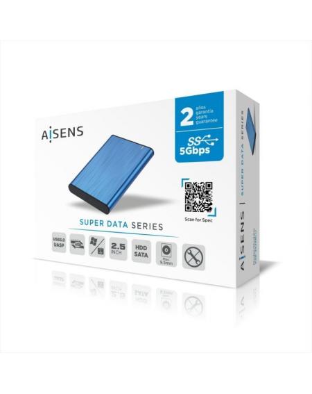 Caja Externa para Disco Duro de 2.5' Aisens ASE-2525BLU/ USB 3.1/ Sin tornillos - Imagen 5