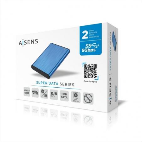 Caja Externa para Disco Duro de 2.5' Aisens ASE-2525BLU/ USB 3.1/ Sin tornillos - Imagen 5