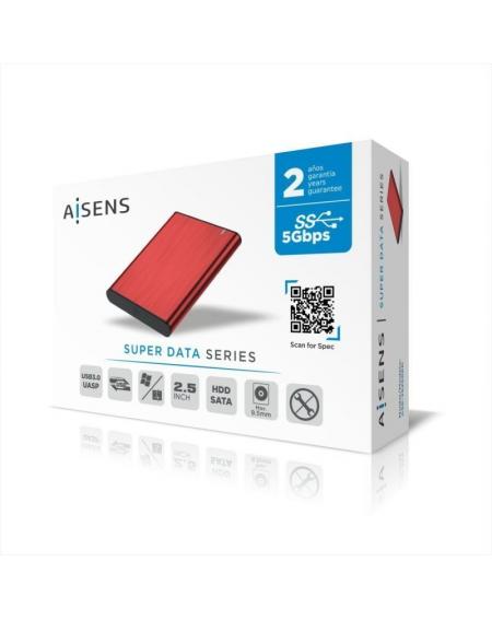 Caja Externa para Disco Duro de 2.5' Aisens ASE-2525RED/ USB 3.1/ Sin tornillos - Imagen 5