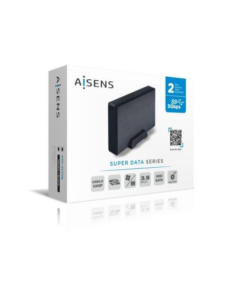 Caja Externa para Disco Duro de 3.5' Aisens ASE-3530B/ USB 3.1 - Imagen 2