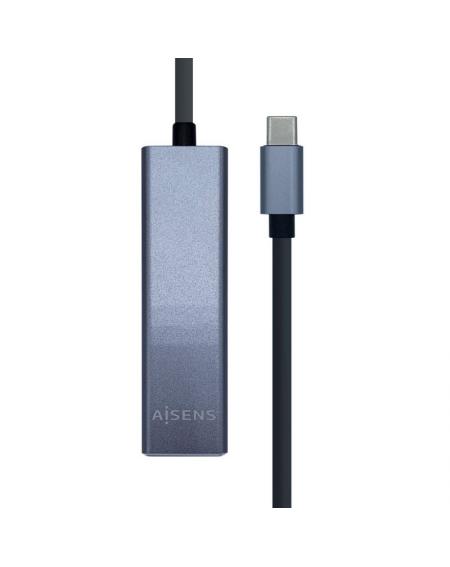Hub USB 3.0 Tipo-C Aisens A109-0396/ 3 Puertos USB Tipo-C/ 1 RJ45/ Gris - Imagen 4