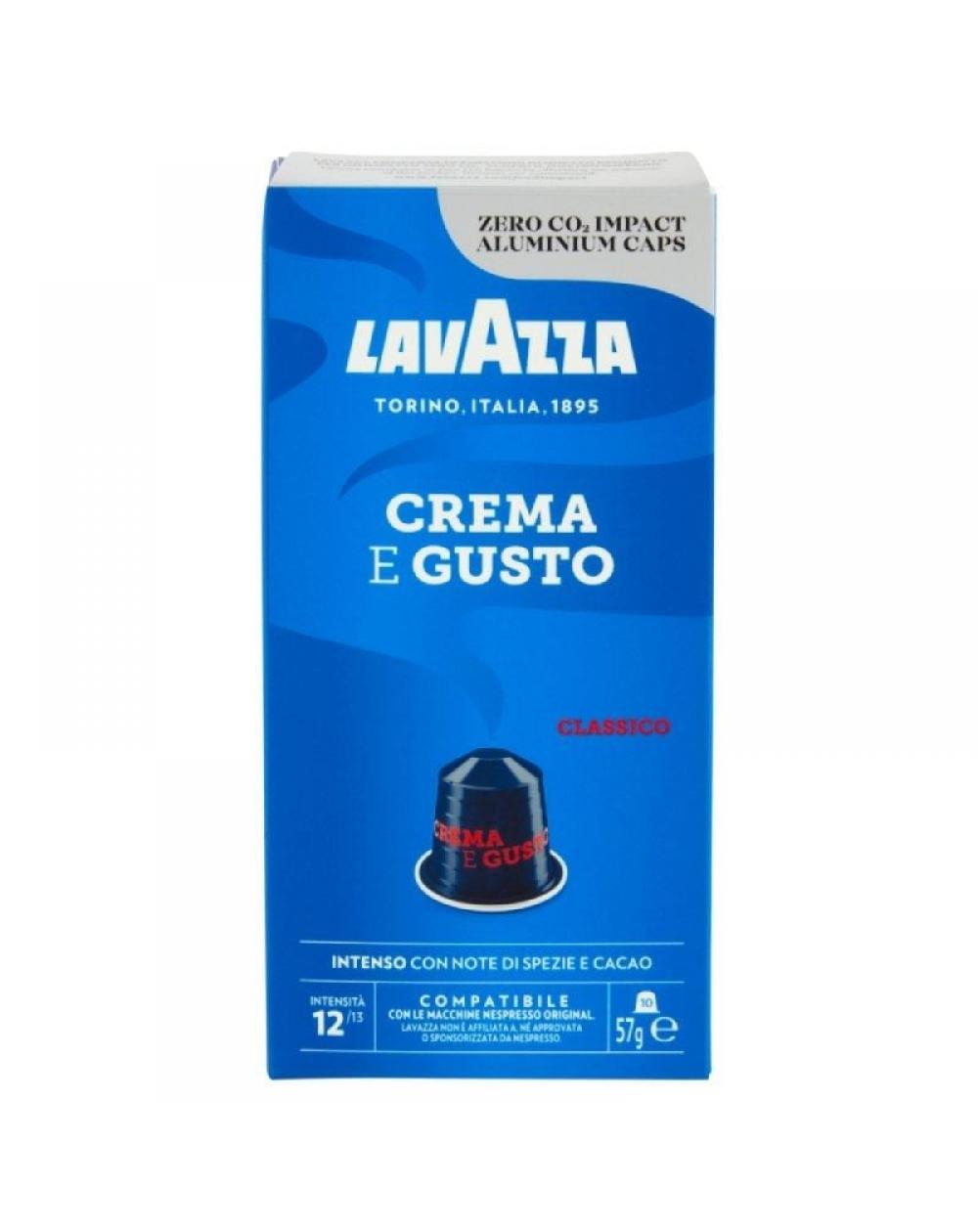 Cápsula Lavazza Crema e Gusto Clásico para cafeteras Nespresso/ Caja de 10