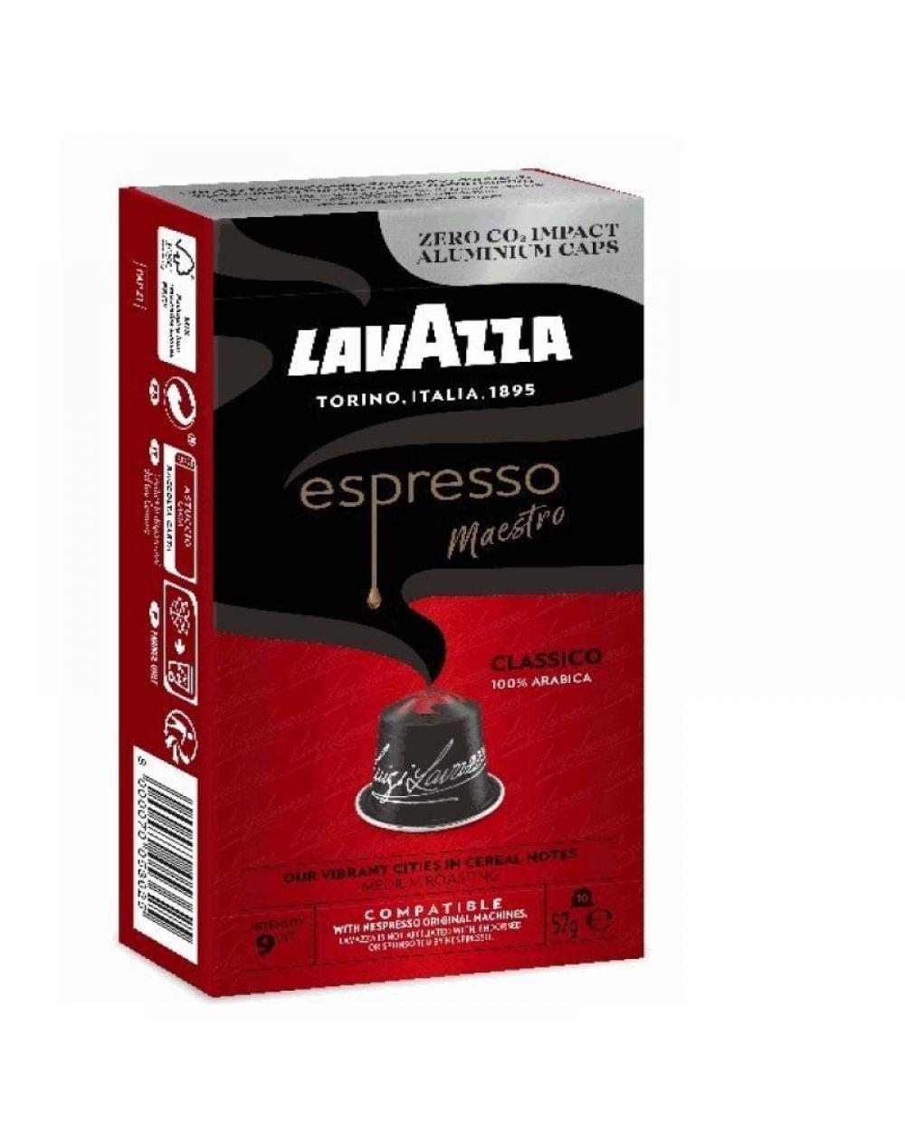 Cápsula Lavazza Espresso Maestro Clásico para cafeteras Nespresso/ Caja de 10