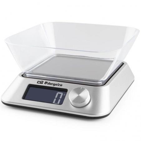 Báscula de Cocina Electrónica Orbegozo PC 1030/ hasta 5kg/ Plata