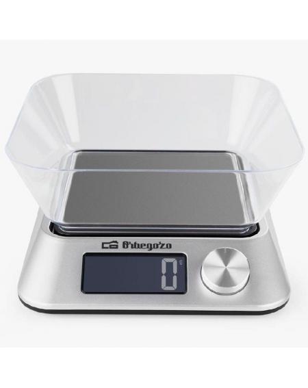 Báscula de Cocina Electrónica Orbegozo PC 1030/ hasta 5kg/ Plata