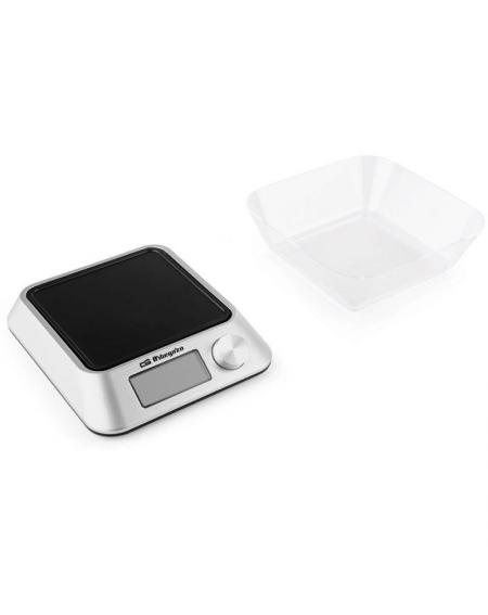 Báscula de Cocina Electrónica Orbegozo PC 1030/ hasta 5kg/ Plata