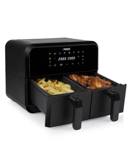 Freidora por Aire / Sin Aceite Princess Double Basket Airfryer 182068/ 2400W/ Capacidad 8L