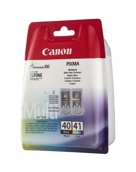 Cartucho de Tinta Original Canon PG-40 + CL-41 Multipack/ Negro/ Tricolor