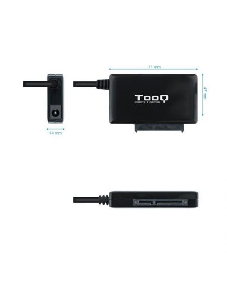 Adaptador para Discos Duros 2.5'/3.5' TooQ TQHDA-02C/ USB Tipo-C Macho - SATA - Imagen 2