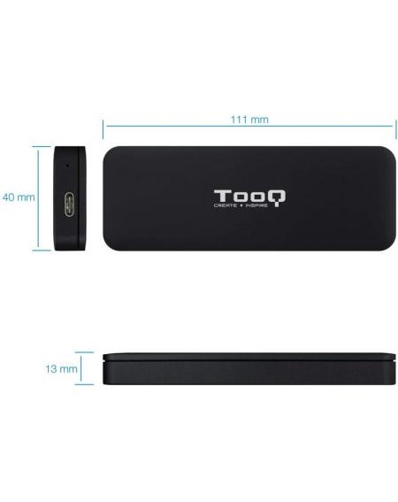 Caja Externa para Disco SSD M.2 NVMe TooQ TQE-2280B/ USB 3.1/ Sin tornillos - Imagen 2