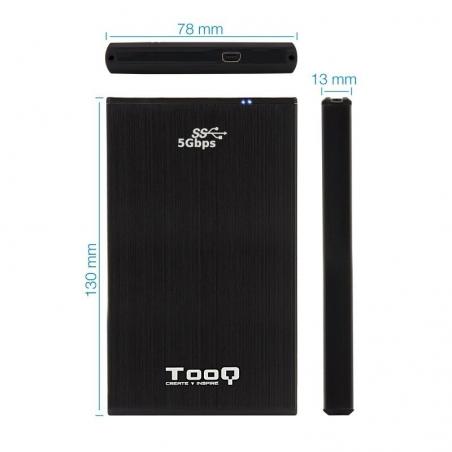 Caja Externa para Disco Duro de 2.5' TooQ TQE-2522B/ USB 3.1 - Imagen 4