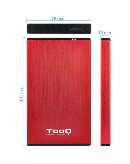 Caja Externa para Disco Duro de 2.5' TooQ TQE-2527R/ USB 3.1 - Imagen 3