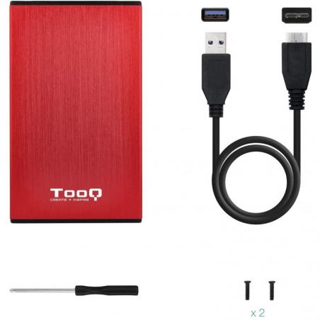 Caja Externa para Disco Duro de 2.5' TooQ TQE-2527R/ USB 3.1 - Imagen 4