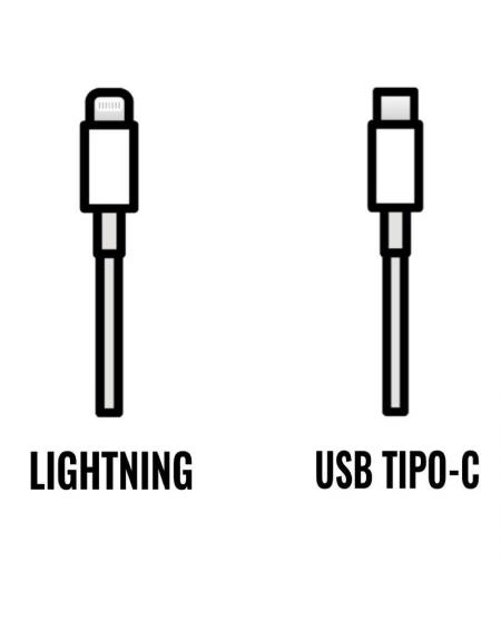 Cable de Carga Apple de conector USB-C a Lightning/ 1m - Imagen 1