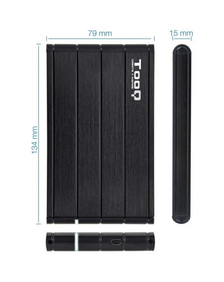 Caja Externa para Disco Duro de 2.5' TooQ TQE-2530B/ USB 3.1 - Imagen 3