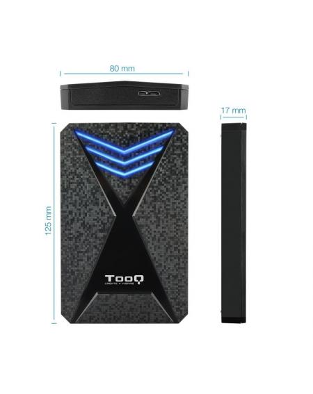 Caja Externa Gaming para Disco Duro de 2.5' TooQ TQE-2550BL/ USB 3.1/ Sin tornillos - Imagen 2