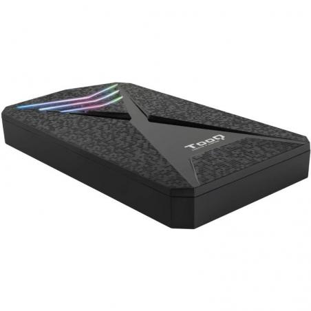 Caja Externa Gaming para Disco Duro de 2.5' TooQ TQE-2550RGB/ USB 3.1/ Sin tornillos - Imagen 1