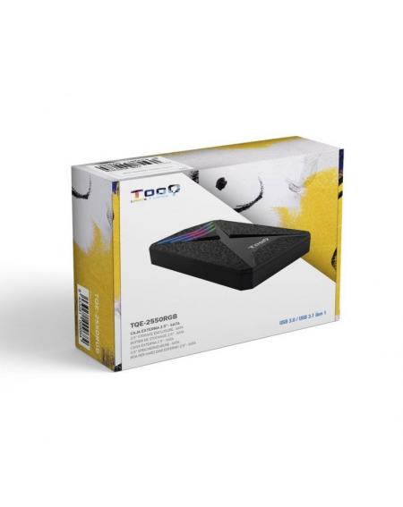 Caja Externa Gaming para Disco Duro de 2.5' TooQ TQE-2550RGB/ USB 3.1/ Sin tornillos - Imagen 5