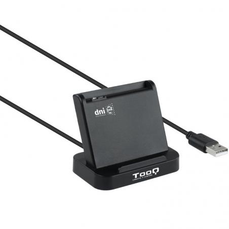 Lector de DNI TooQ TQR-220B/ USB 2.0/ Negro - Imagen 1