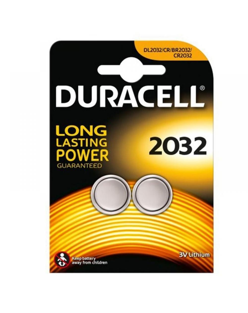 Pack de 2 Pilas de Botón Duracell DL2032/ 3V