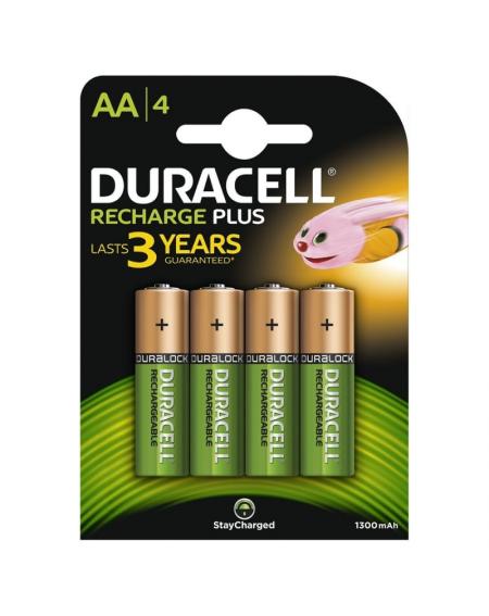 Pack de 4 Pilas AA Duracell HR6-B/ 1.2V/ Recargables