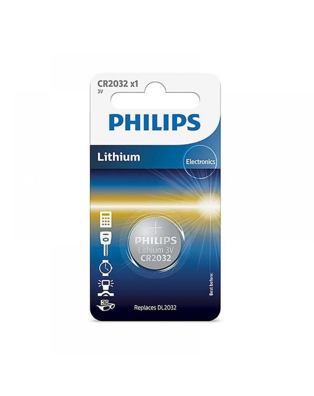 Pila de Botón Philips CR2032/ 3V