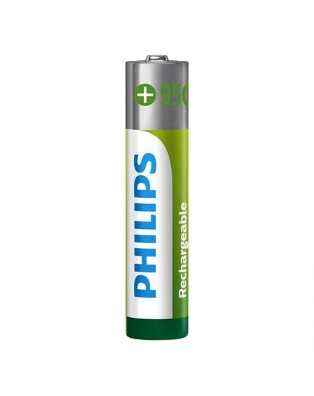 Pack de 2 Pilas AAA Philips R03B2A95/10/ 1.2V/ Recargables