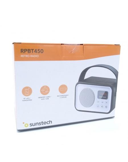 Radio Portátil Sunstech RPBT450/ Negra