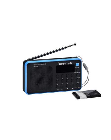 Radio Portátil Sunstech RPDS32BL/ Negra y Azul