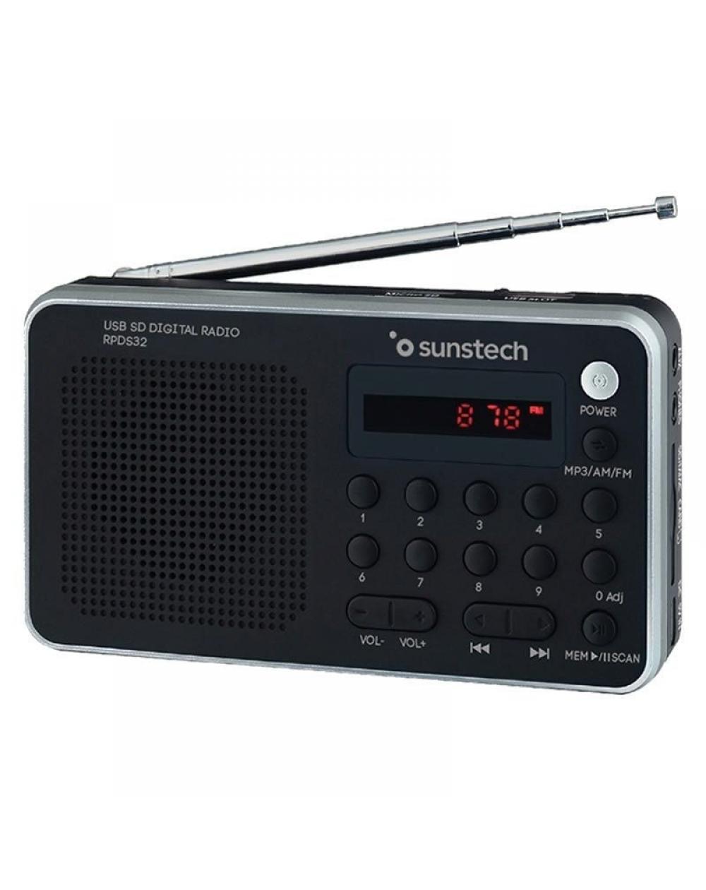 Radio Portátil Sunstech RPD32SL/ Plata