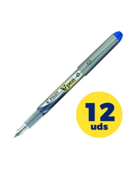 Caja de Plumas Desechables Pilot V Pen/ 12 unidades/ Azules